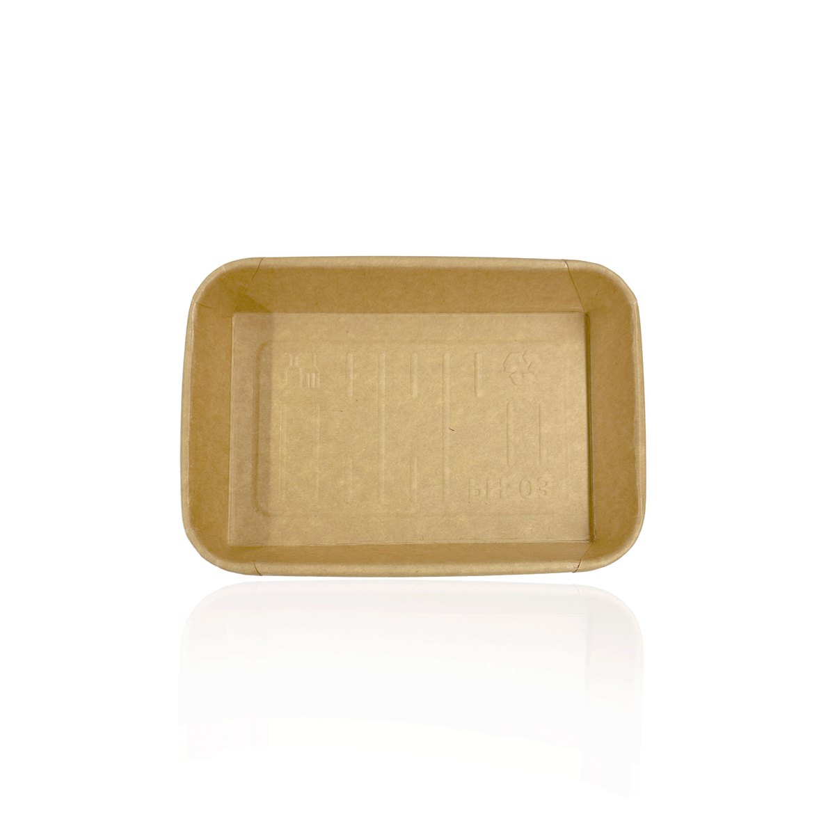 6.50 x 4.53 x 0.96 Kraft Paper Tray thumbnail 2
