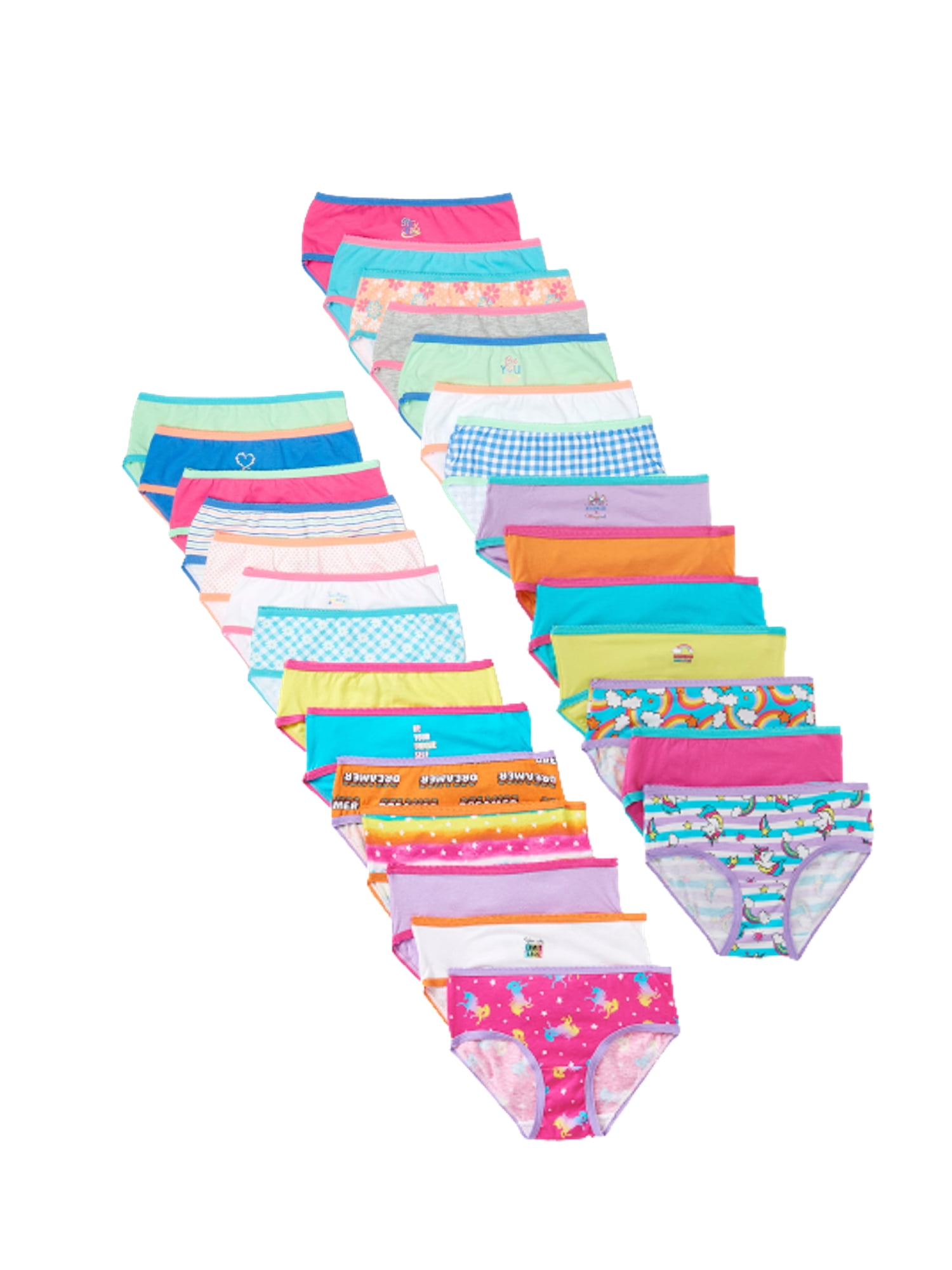 28PCS Wonder Nation Girls Hipster Cotton Underwear 14-Pack, Sizes 14