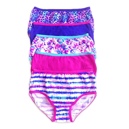 10PCS Wonder Nation Girls Cotton Brief Underwear, 5Pack, Sizes 8