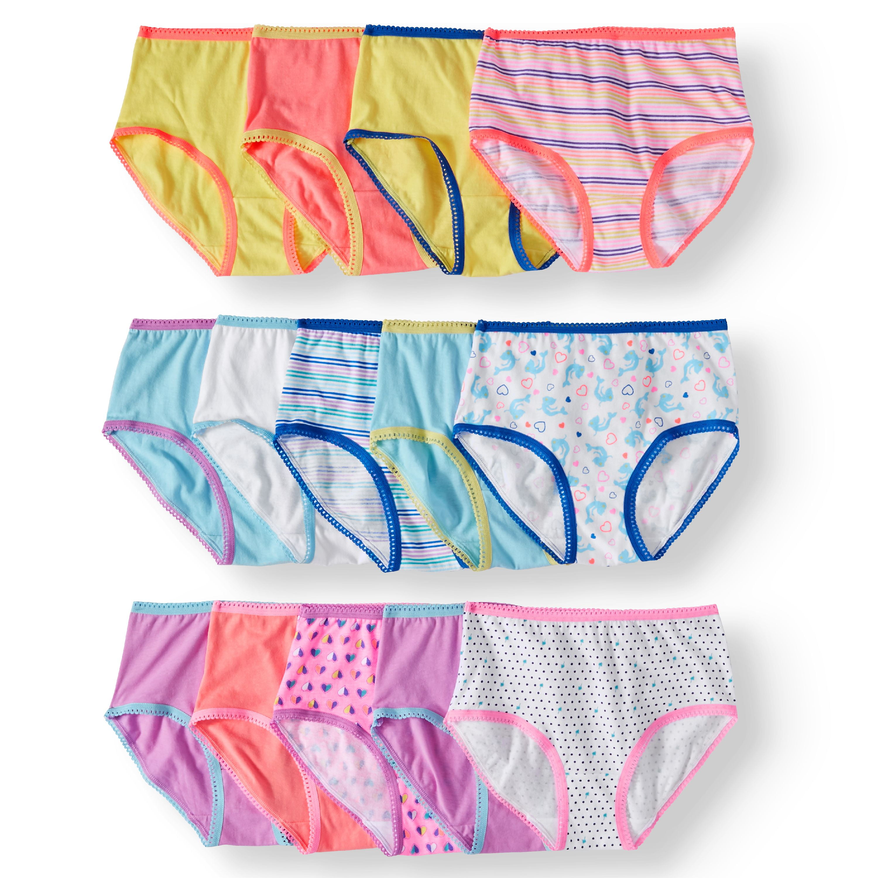 20 pcs Wonder Nation Girls Cotton Brief Underwear, Sizes 6