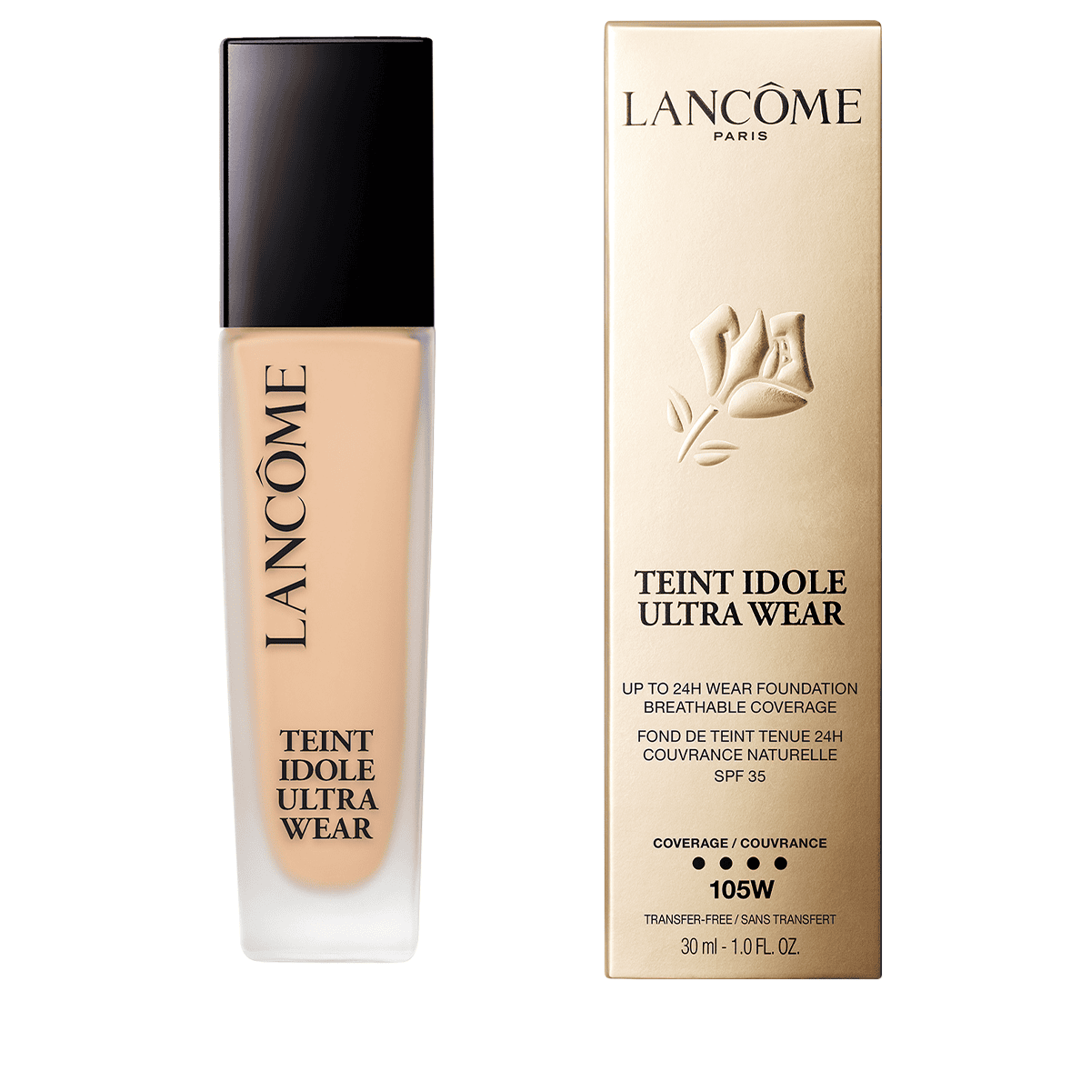 LANCOME ~ TEINT IDOLE ULTRA WEAR & COMFORT FOUNDATION ~ # 450 BISQUE (W) ~ 1 OZ