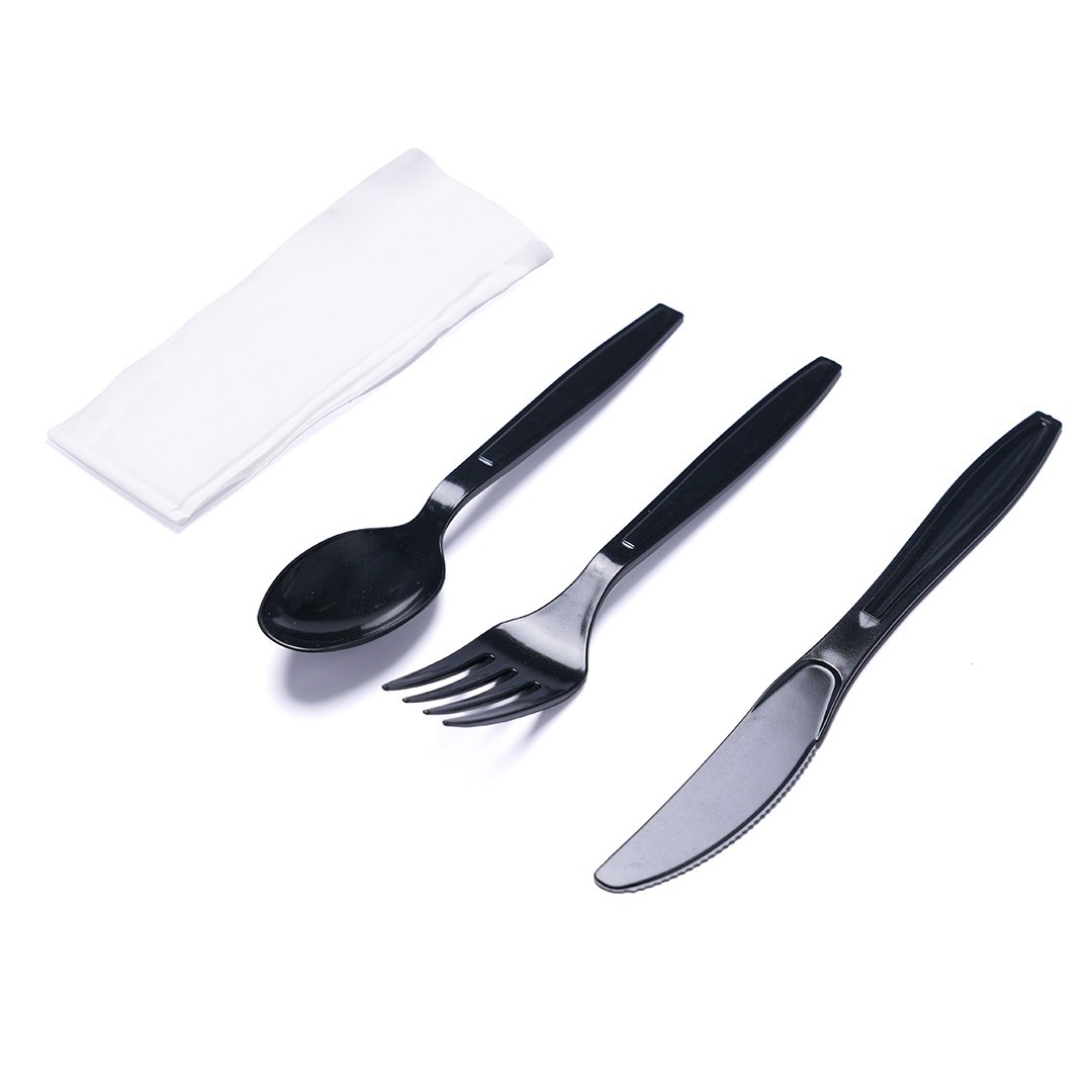 Heavy Weight 3N1 Kit(Knife+Fork+Napkin,1ply,8"x10") thumbnail 2