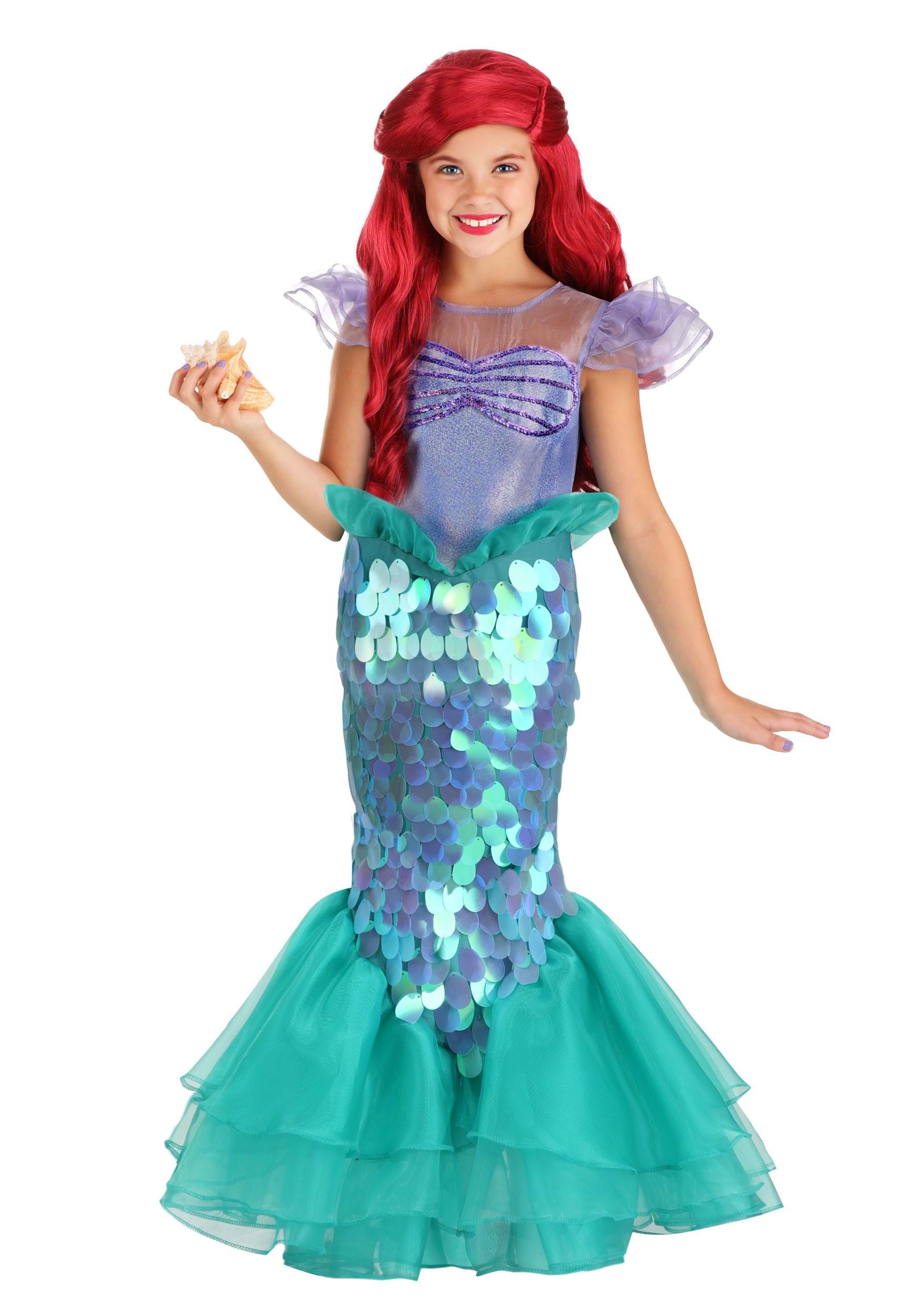 Disney Ariel Little Mermaid Suit Costume set 3 piece girls