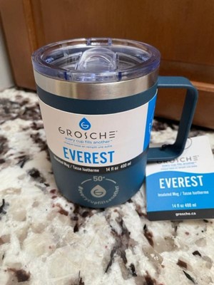 Grosche Everest Double Wall Insulated Travel Mug Navy Blue 14 oz 400mL
