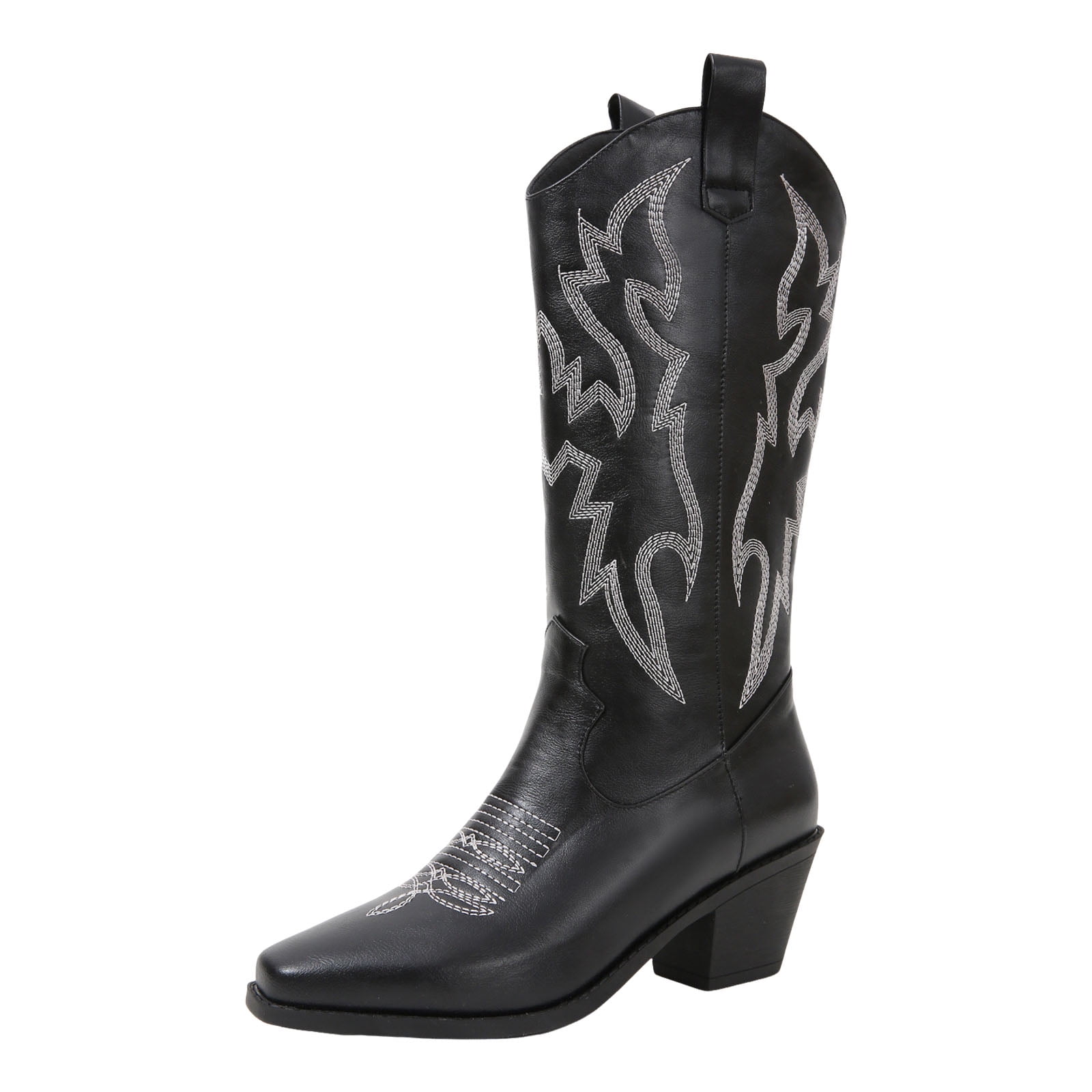 Women's Pointed Toe Western Black  Size 7  Boot
