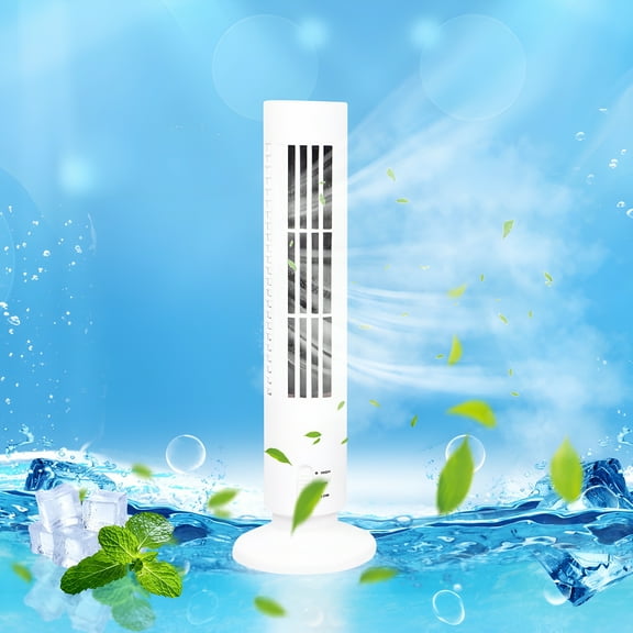 Open‑Box 36″ White Bladeless Tower Fan – 4 Speeds, Timer, Free Priority Shipping
