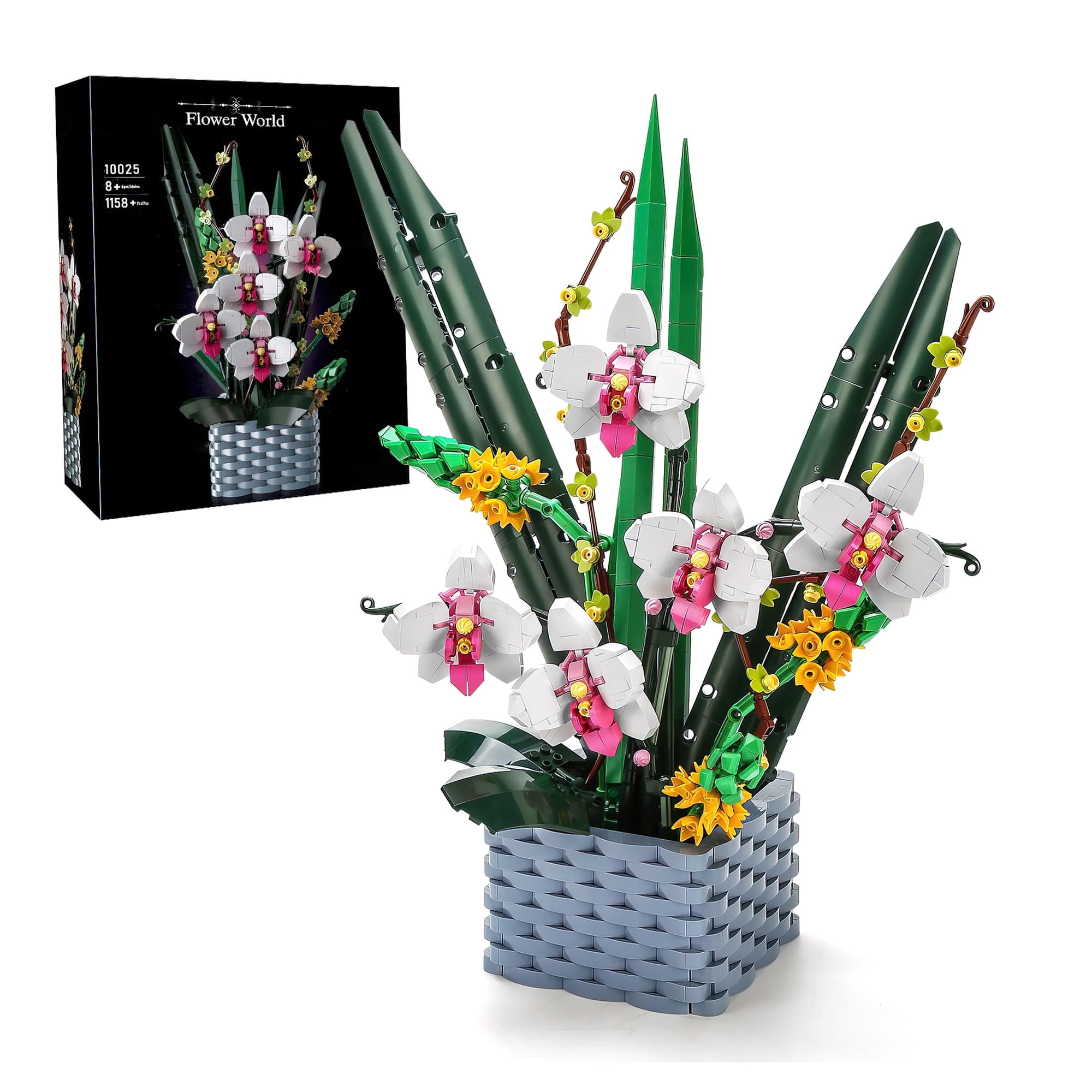 QI ZHI LE Orchid Flower building block set, 588 pcs, ages 14+ Instruction book