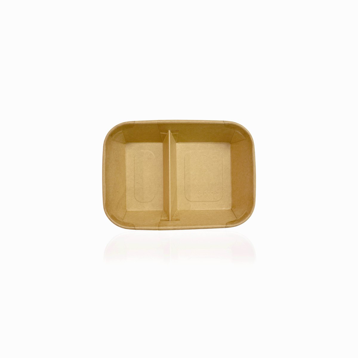 Kraft rectangle paperboard container 32oz, 2-CMPT, divided 1/3 - 2/3 thumbnail 2