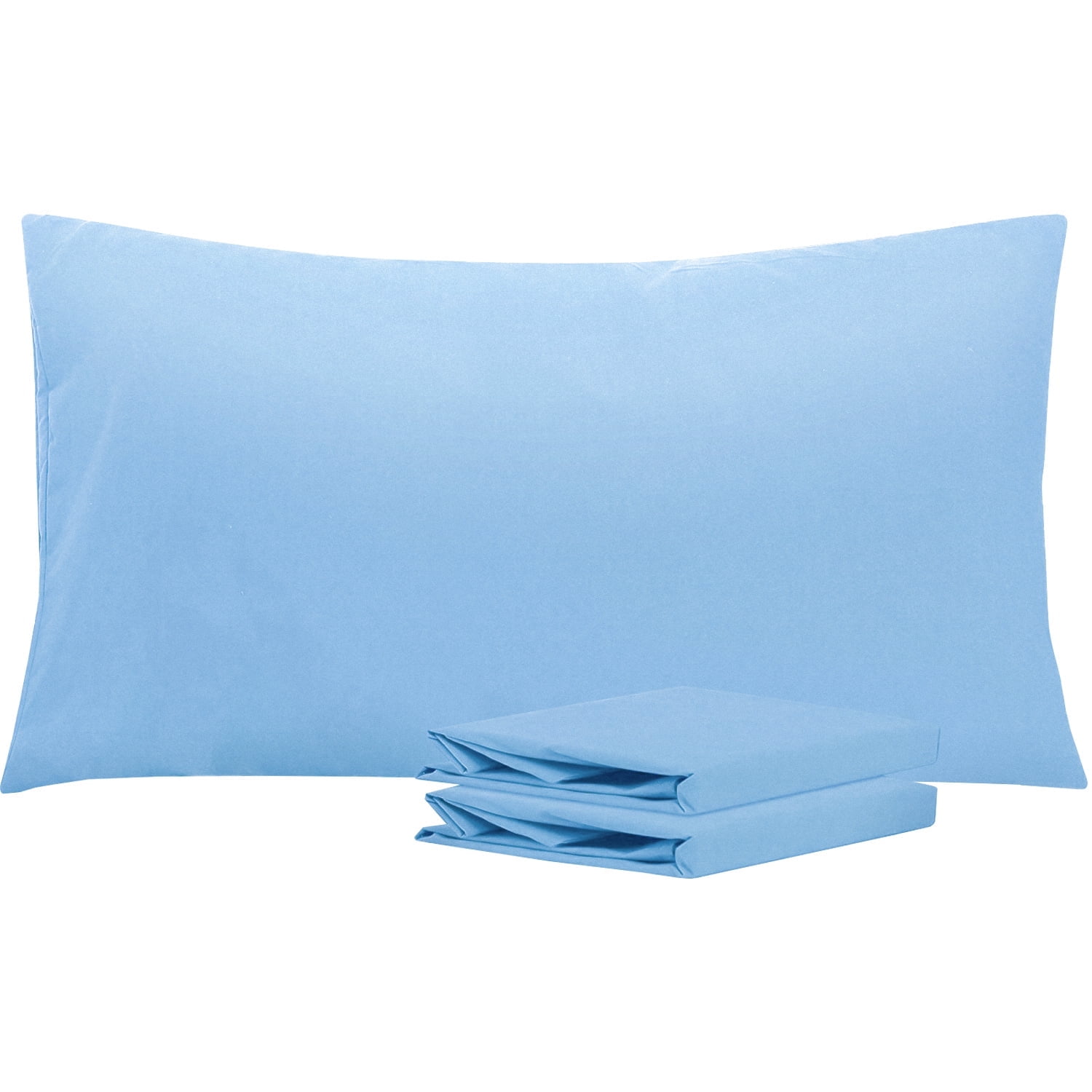 Sky Blue King Pillowcases, 2-Pack, Luxe Silky Soft, 20” x 37”