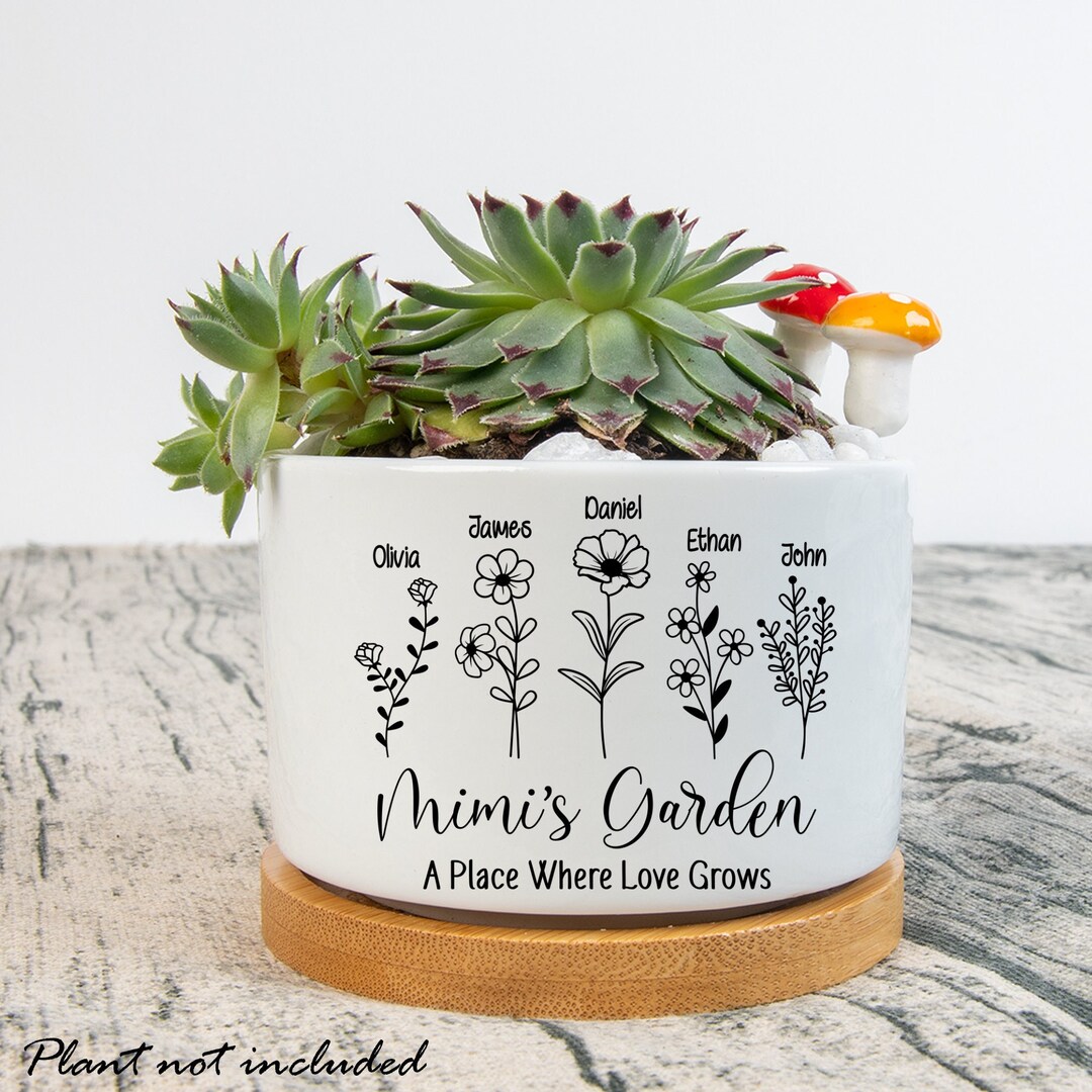 3pcs Gardener with Custom Nickname Plant Pot