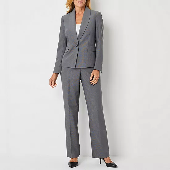 Le Suit Straight Leg Womens 2-pc. Pant Suit Size L