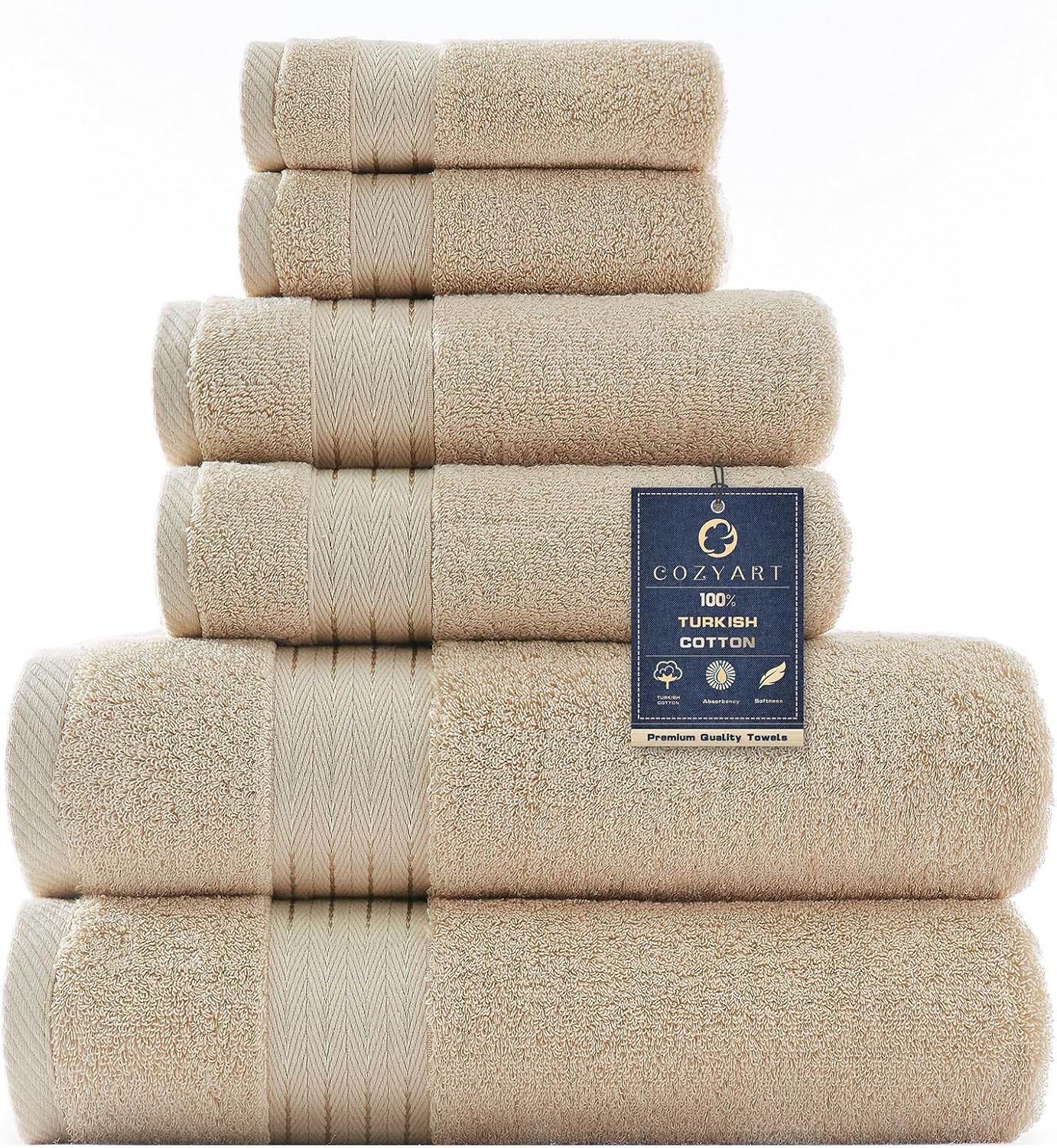 Sweet Zzz bath towels 6 pcs (brown)