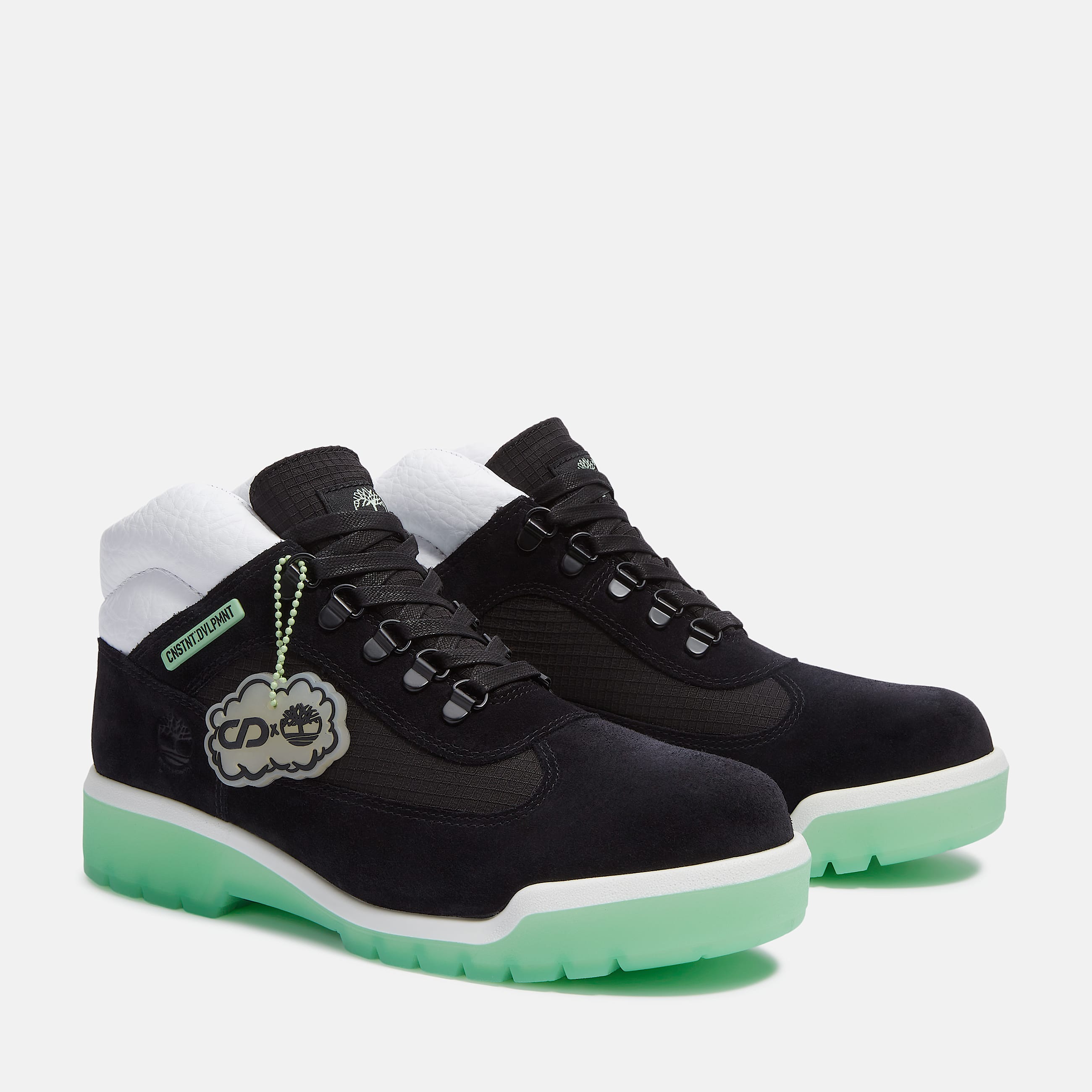 Timberland Men's CNSTNT: DVLPMNT WaterproofField Boot Black Suede/Green Size 10