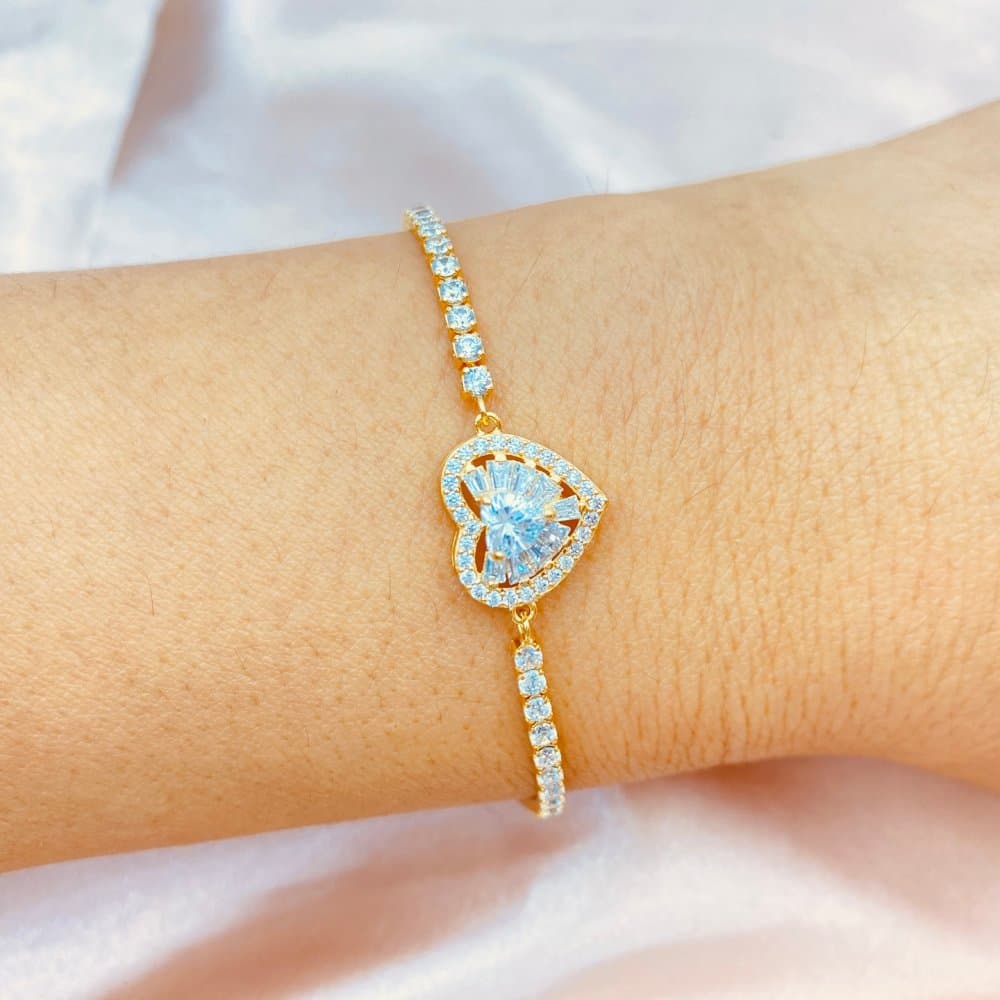 14K Tennis Bracelet, 9.75 g thumbnail 4