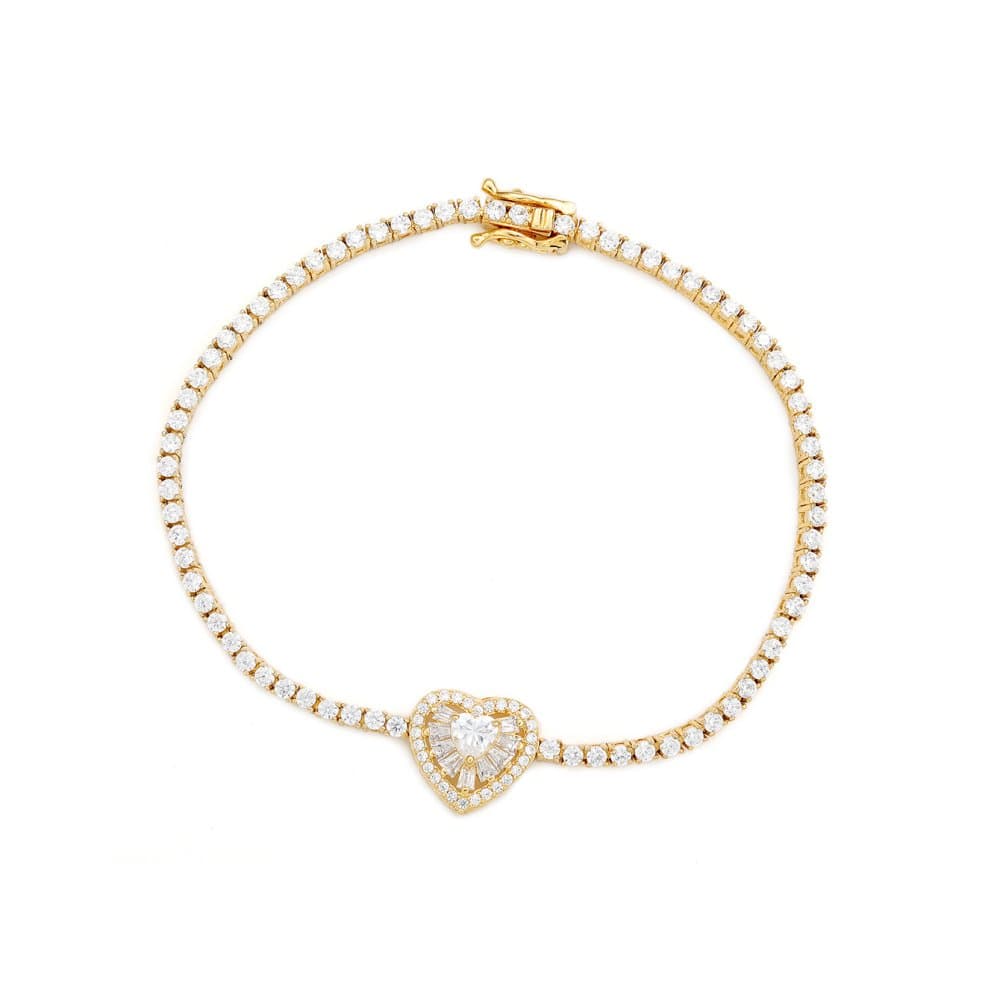 14K Tennis Bracelet, 9.75 g thumbnail 1