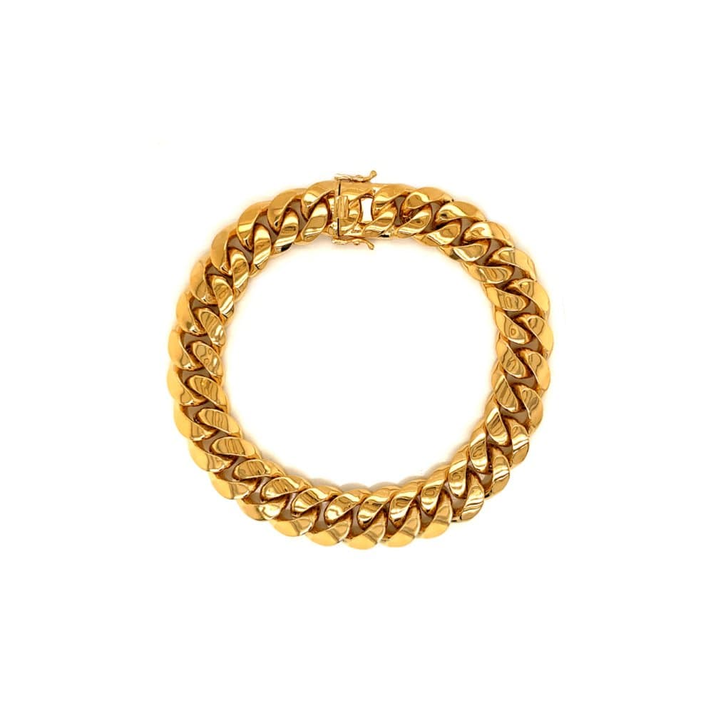 14K Miami Cuban Bracelet, 47.96 g thumbnail 1