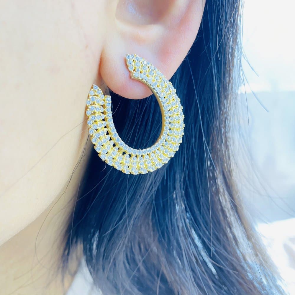 14K Post Earrings, 10.2 g — Middle East thumbnail 3