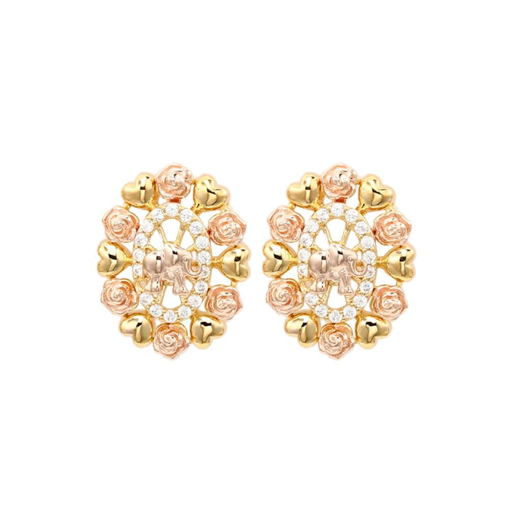 14K Elephant Earrings, 3.34 g thumbnail 3