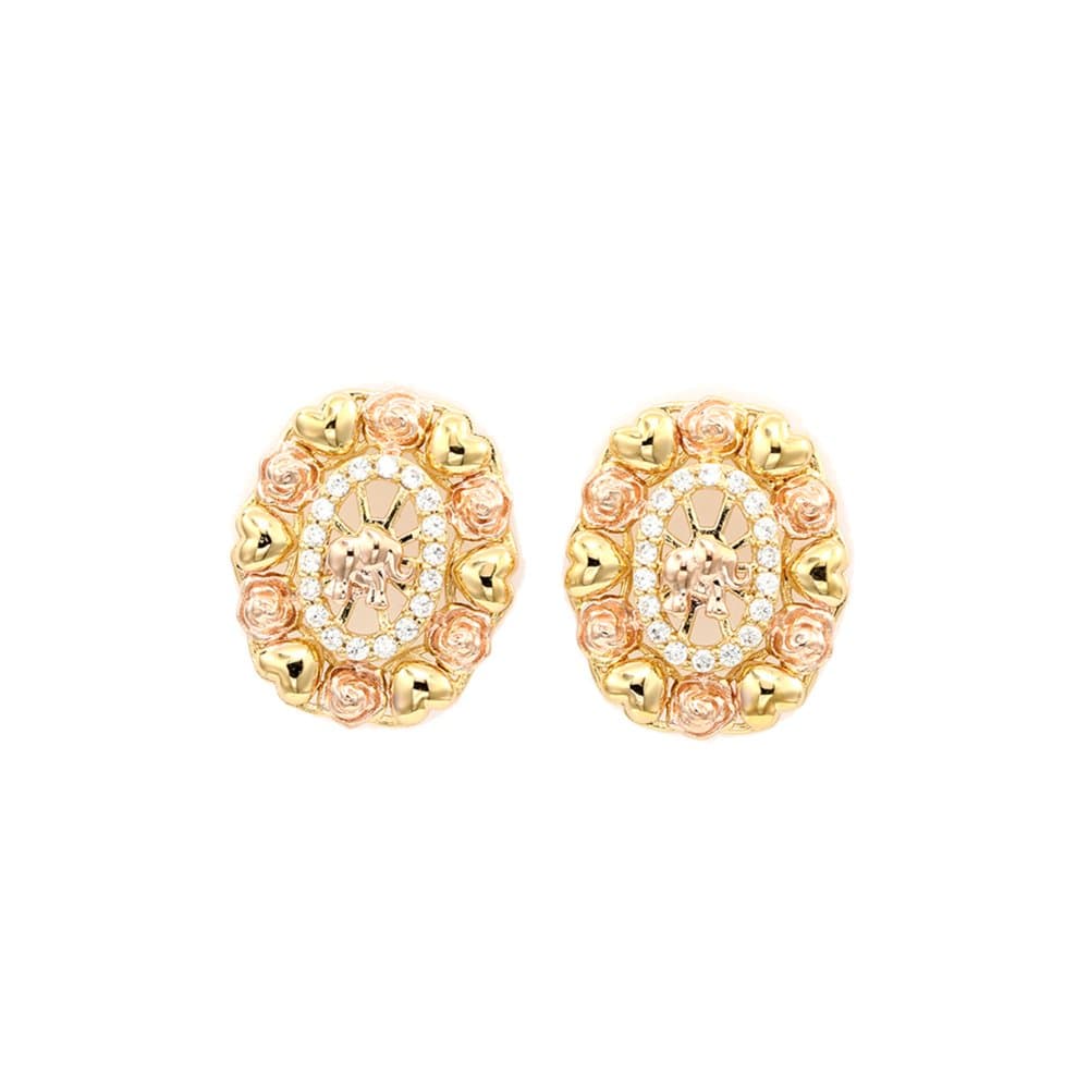 14K Elephant Earrings, 3.34 g