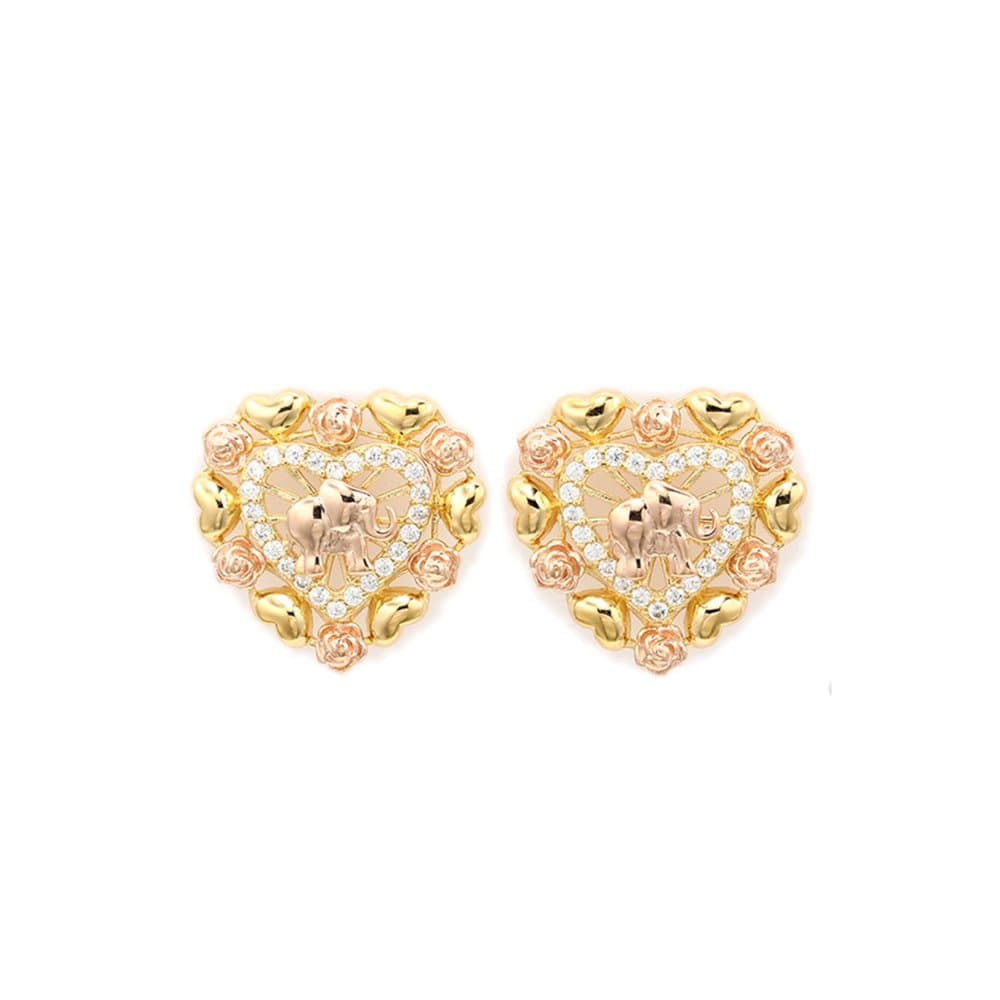 14K Elephant Earrings, 3.72 g thumbnail 3