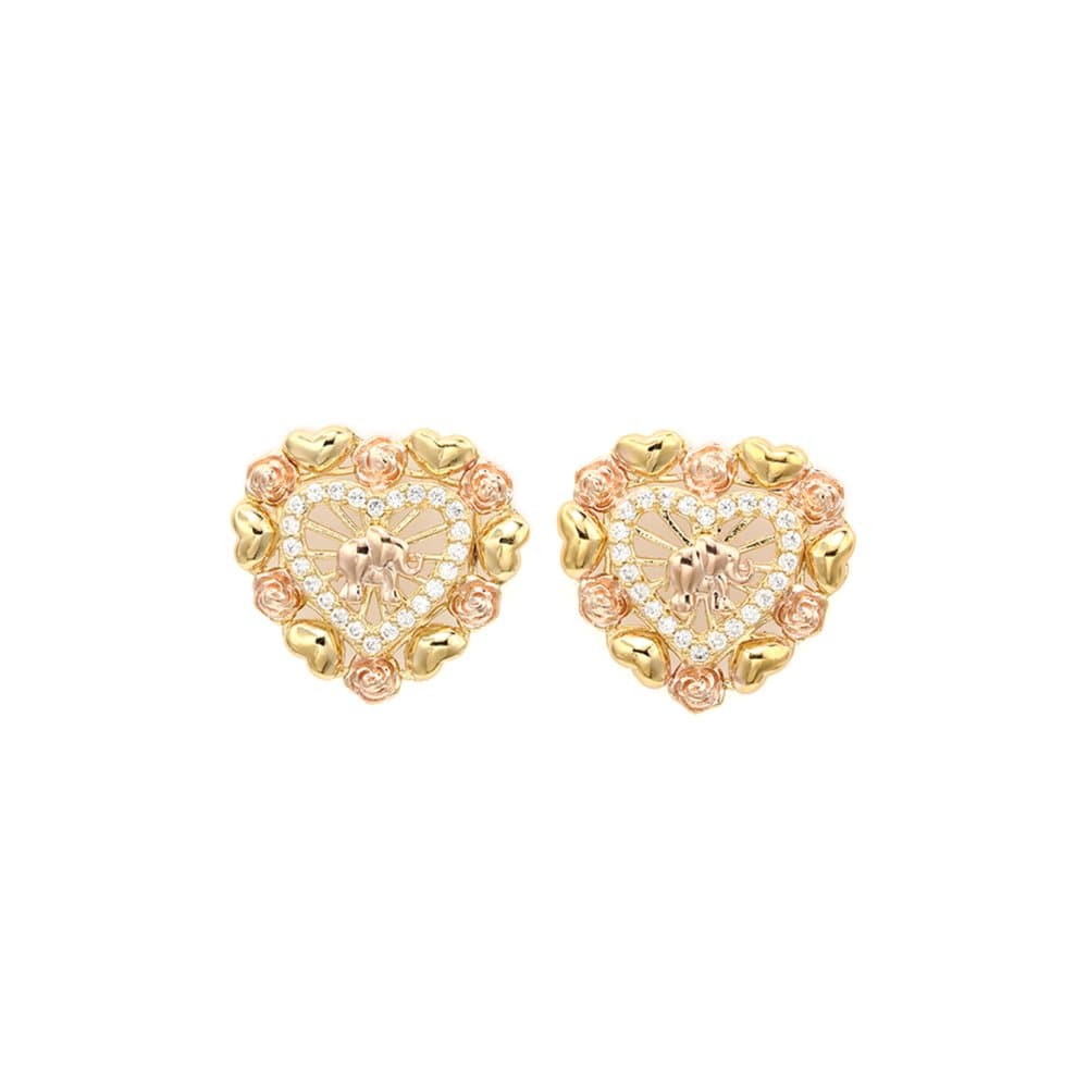 14K Elephant Earrings, 3.72 g