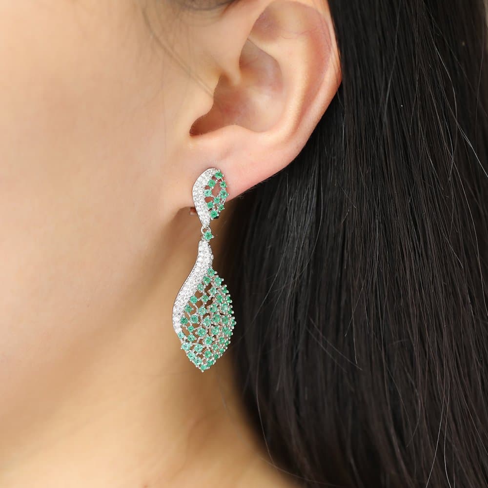 14K Dangle Earrings, 10.45 g — Fancy Collection thumbnail 2