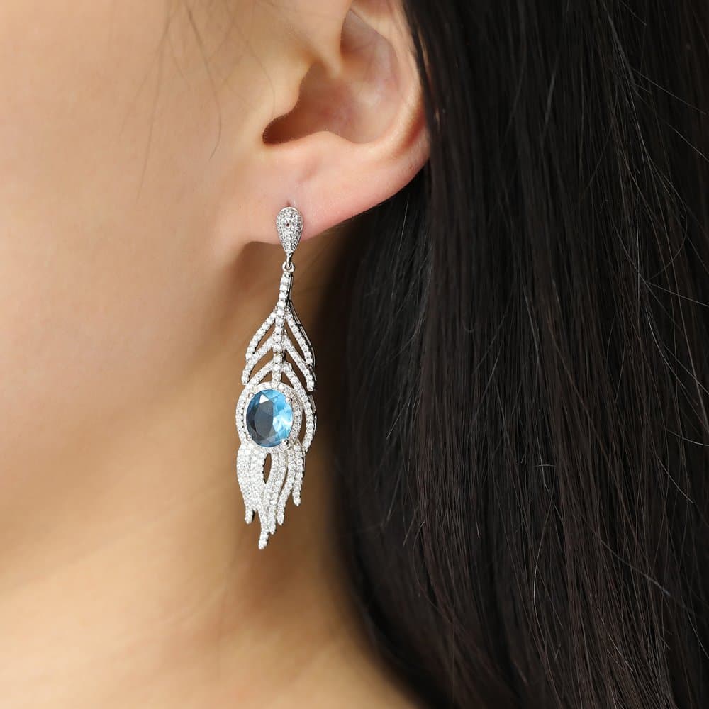 925 Silver Dangle Earrings, 10.3 g — Fancy Collection thumbnail 3