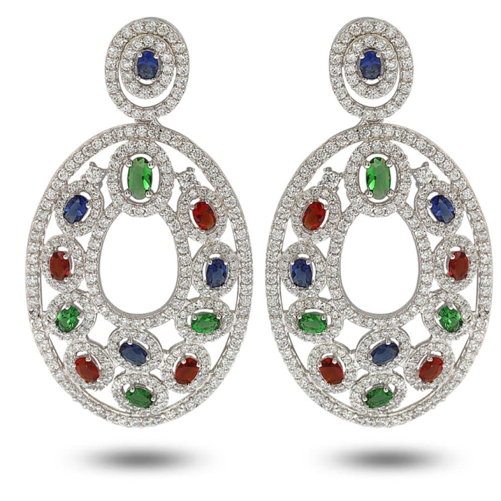 925 Silver Dangle Earrings, 11.58 g — Fancy Collection thumbnail 1
