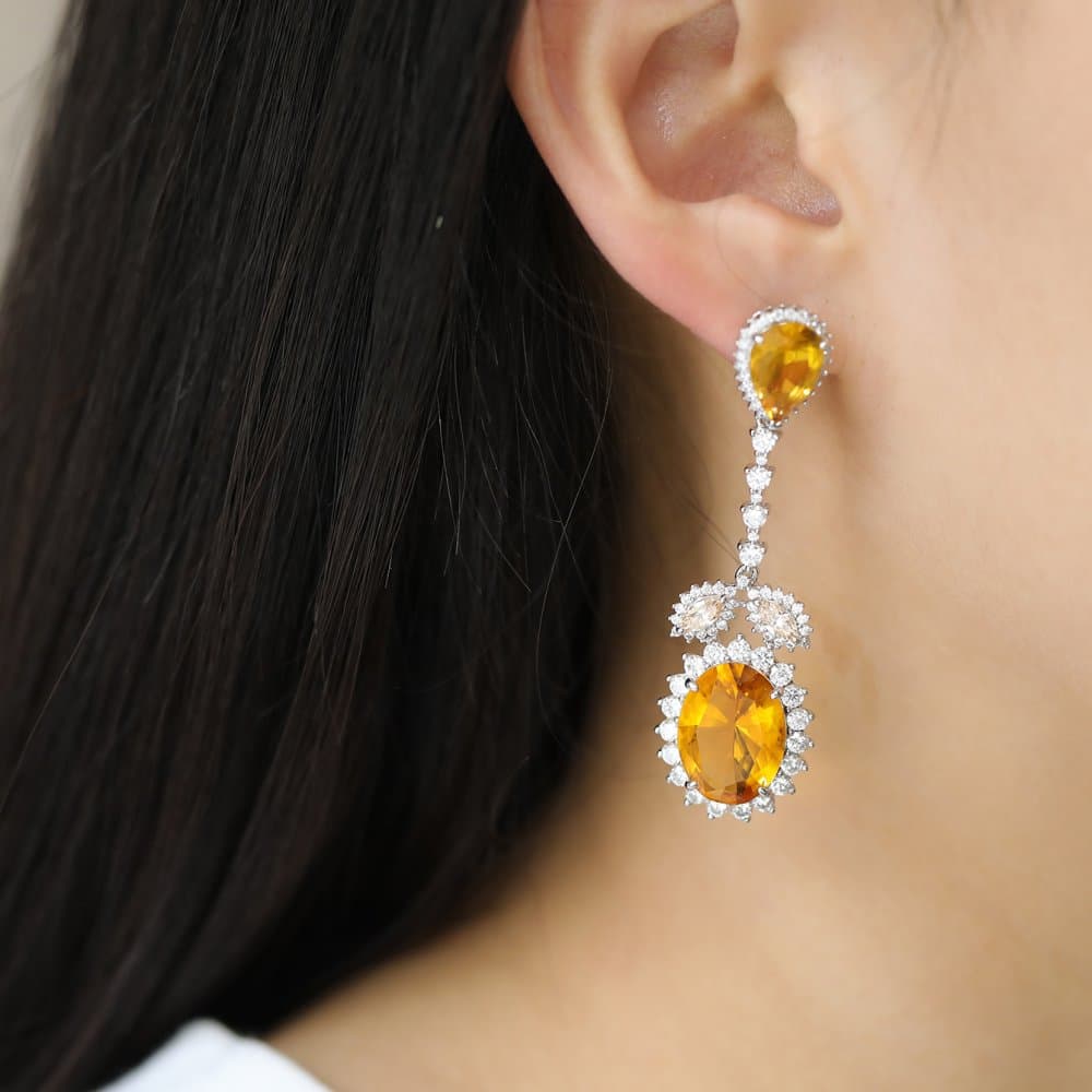 14K Dangle Earrings, 15.94 g — Fancy Collection 缩略图 3