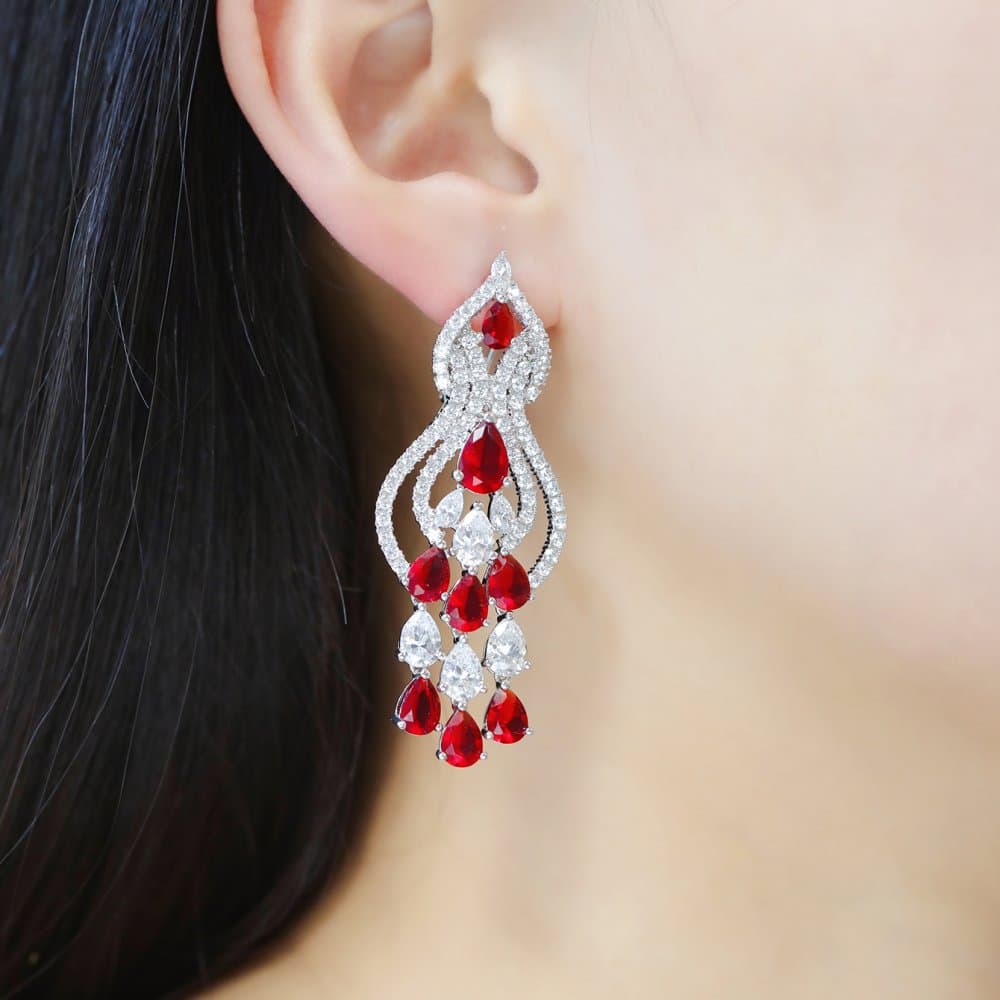 14K Dangle Earrings, 24.52 g — Fancy Collection 缩略图 2