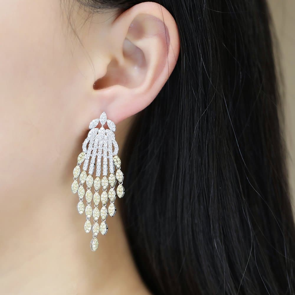 14K Dangle Earrings, 19.21 g — Fancy Collection 缩略图 2