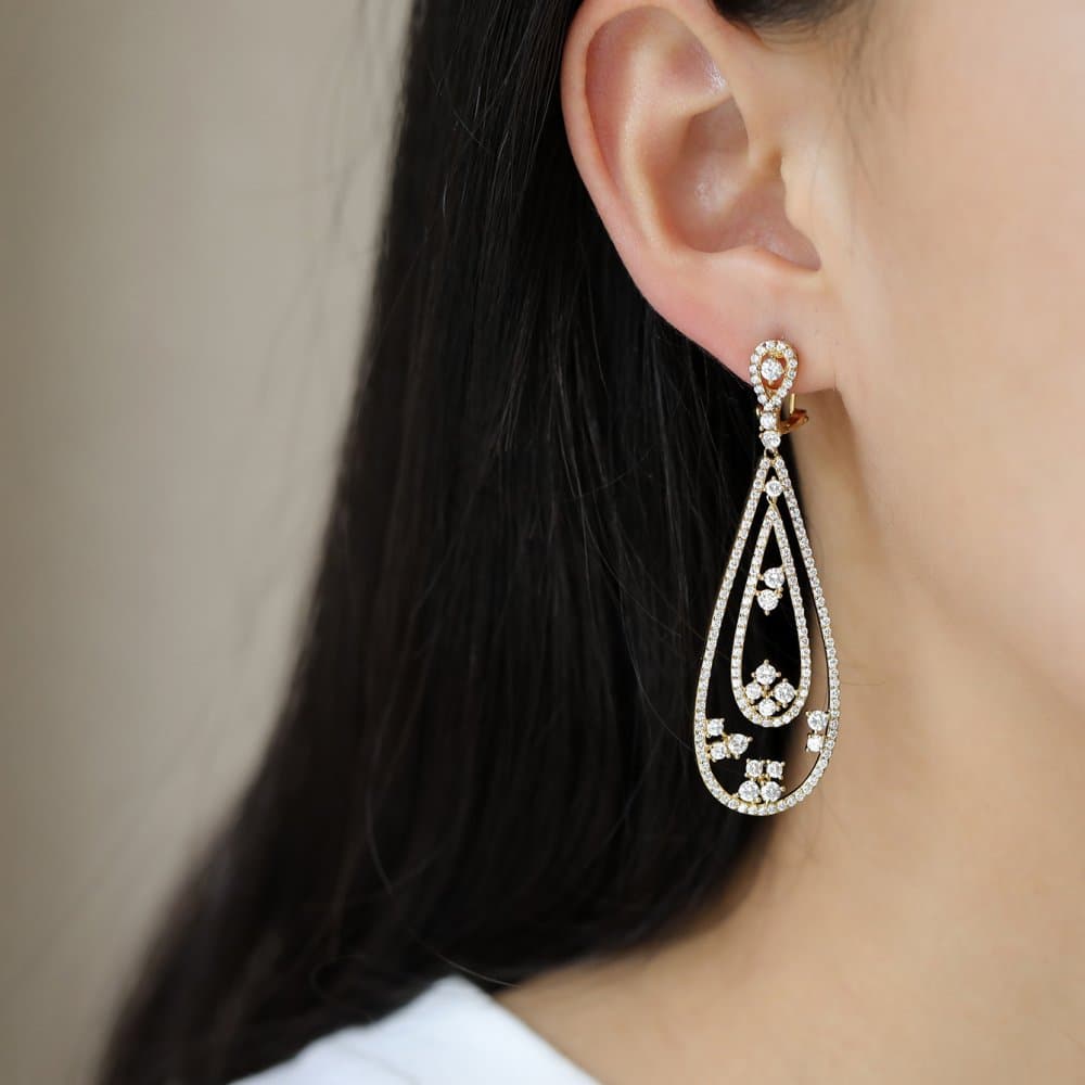 14K Dangle Earrings, 16.79 g — Fancy Collection 缩略图 2