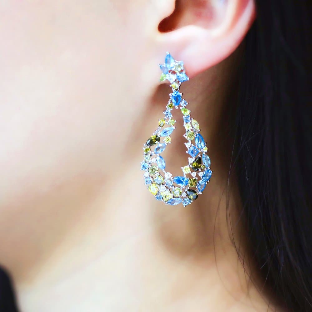 14K Dangle Earrings, 142691 g — Fancy Collection thumbnail 2