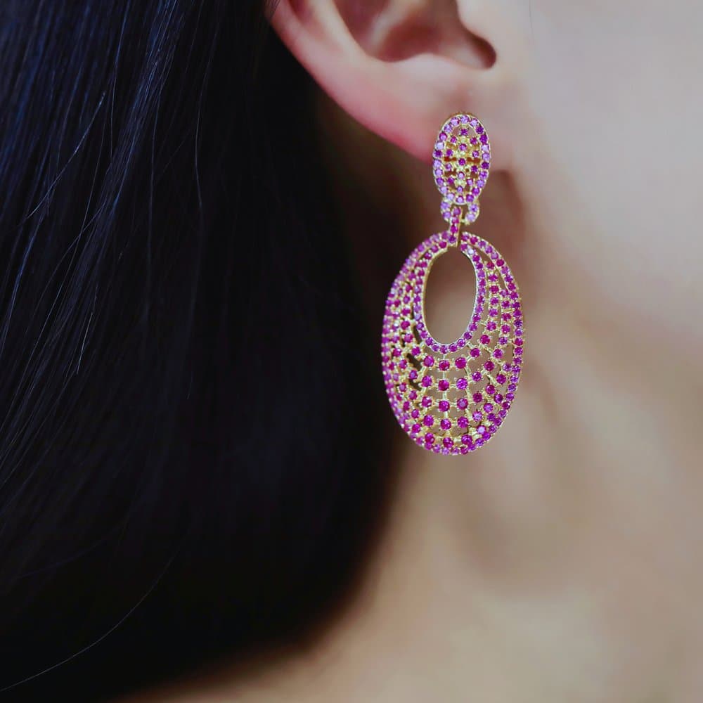 14K Dangle Earrings, 15.37 g — Fancy Collection 缩略图 2