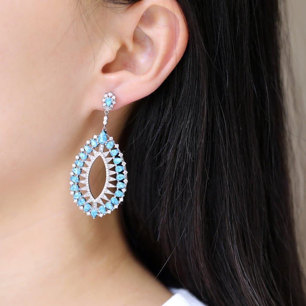 14K Dangle Earrings, 21.14 g — Fancy Collection 缩略图 2