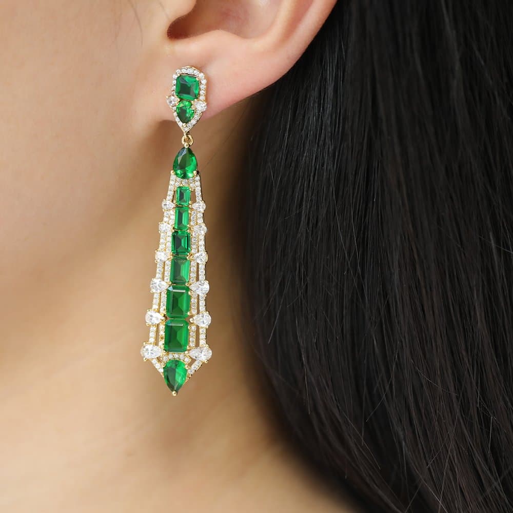 14K Dangle Earrings, 17.99 g — Fancy Collection thumbnail 2