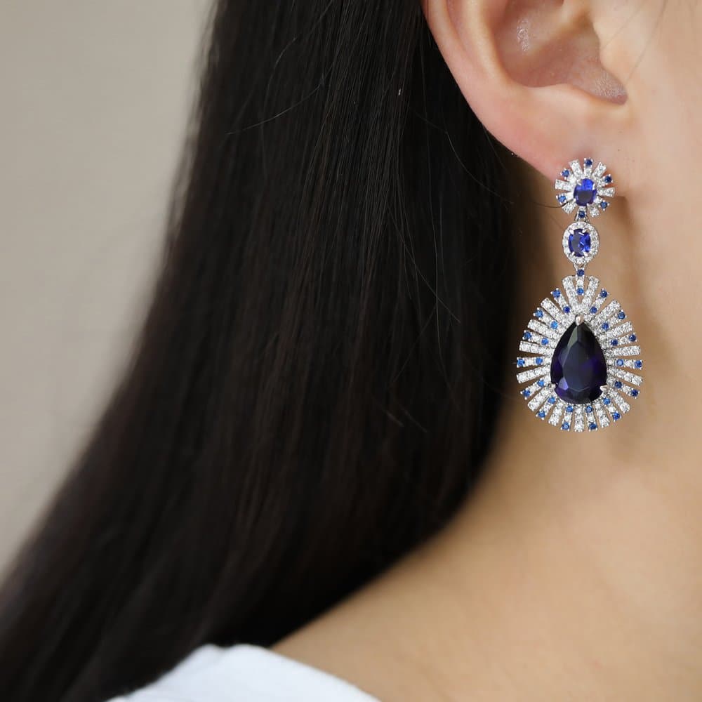 14K Dangle Earrings, 17.23 g — Fancy Collection 缩略图 2