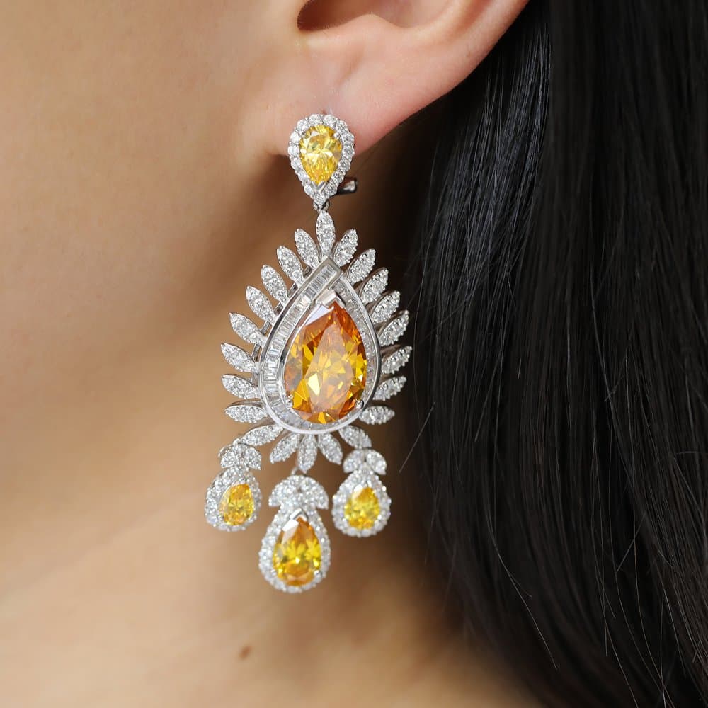 14K Dangle Earrings, 42.32 g — Fancy Collection 缩略图 2