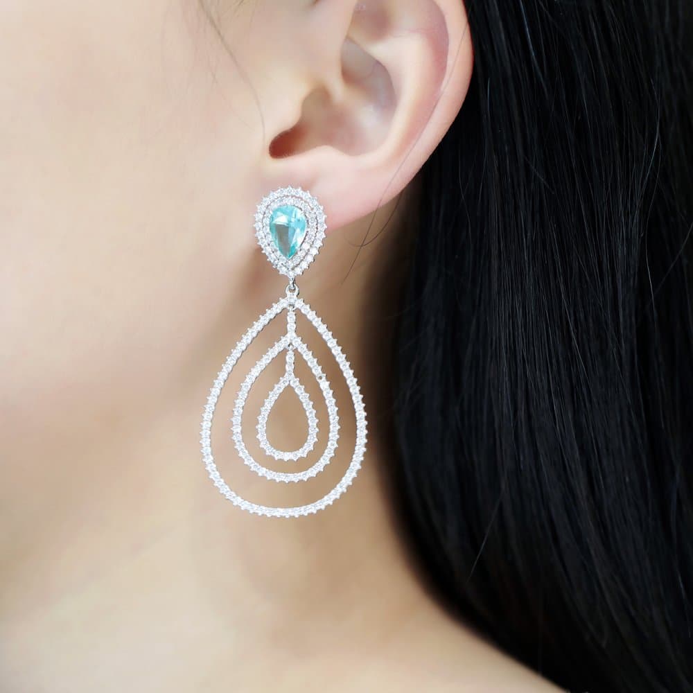 14K Dangle Earrings, 20.67 g — Fancy Collection thumbnail 2