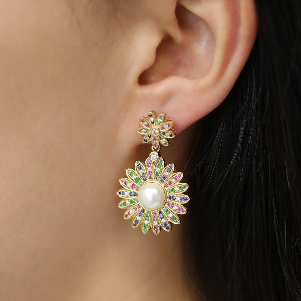 14K Dangle Earrings, 15.65 g — Fancy Collection 缩略图 2