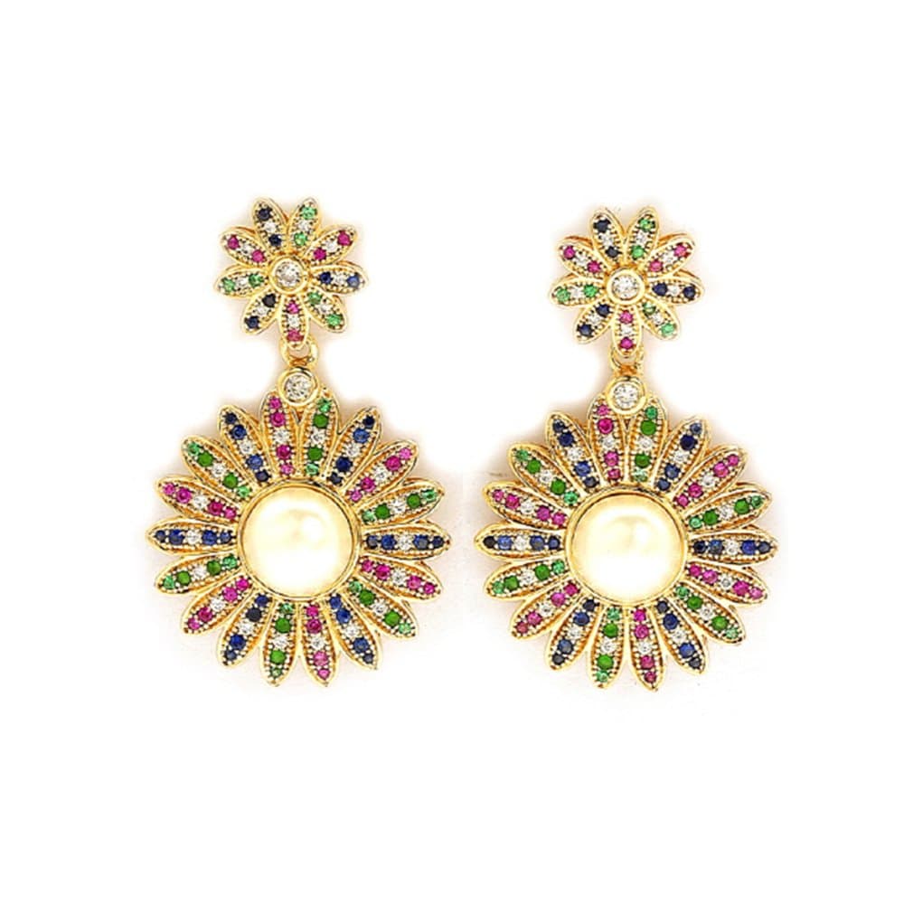 14K Dangle Earrings, 15.65 g — Fancy Collection 缩略图 1