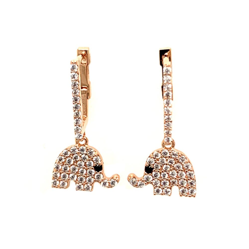 14K Elephant Earrings, 2.4 g