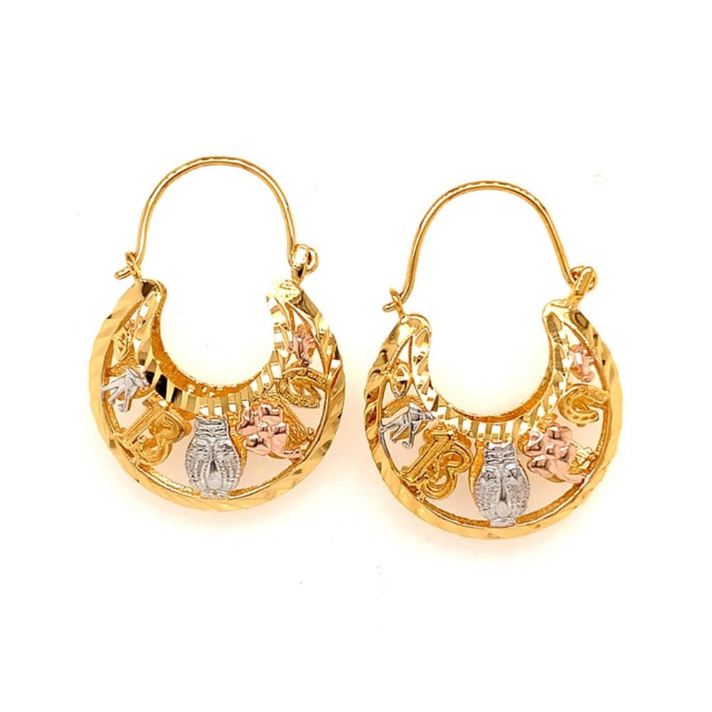 14K Elephant Earrings, 6.97 g