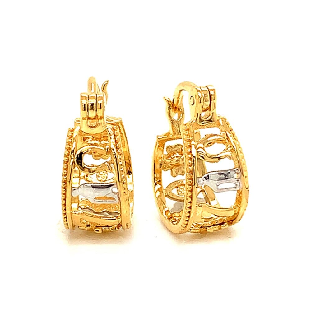 14K Elephant Earrings, 2.81 g