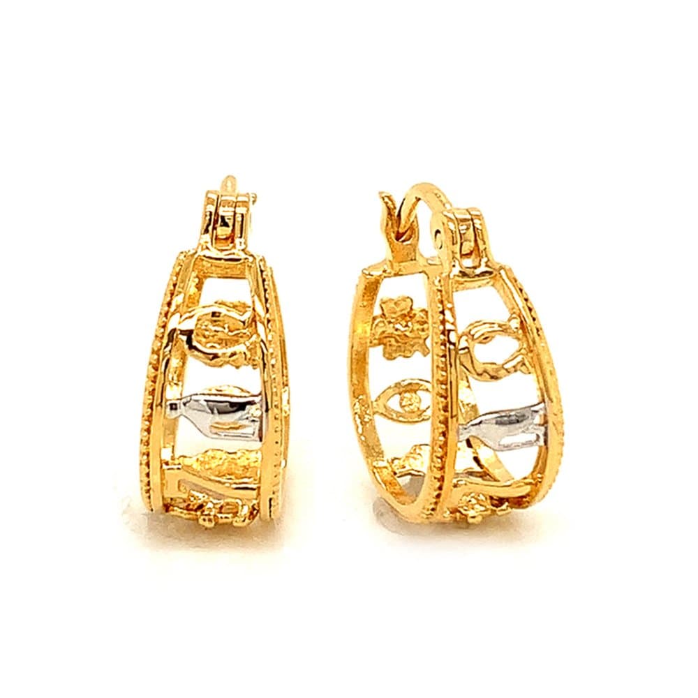 14K Elephant Earrings, 3.14 g