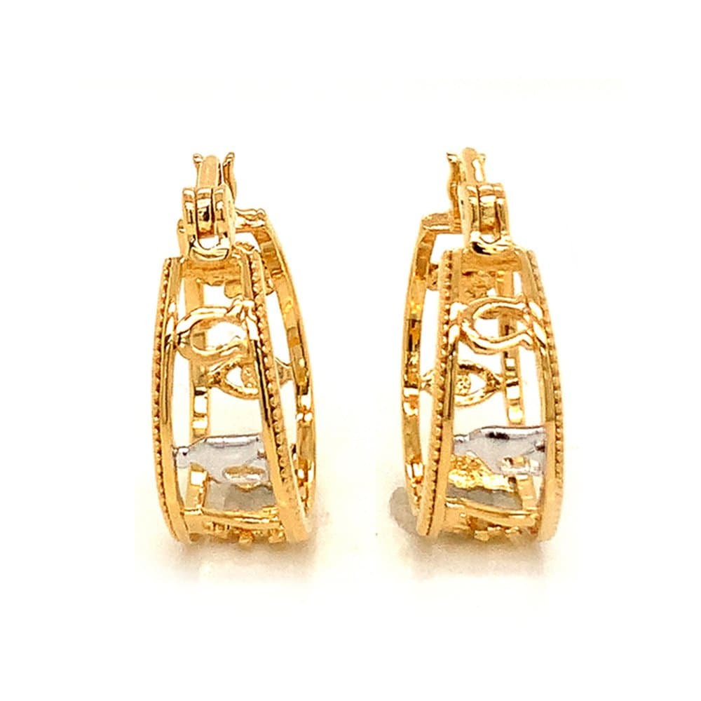 14K Elephant Earrings, 3.73 g