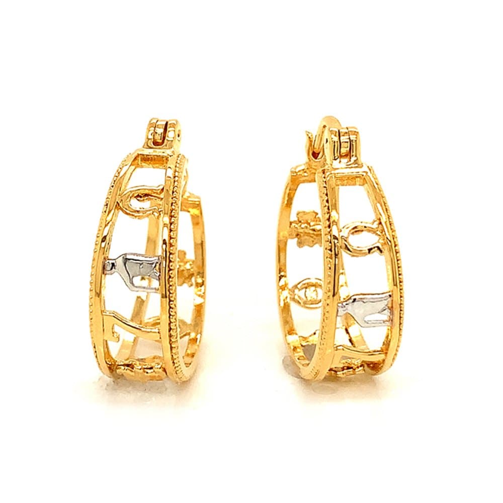 14K Elephant Earrings, 4.78 g