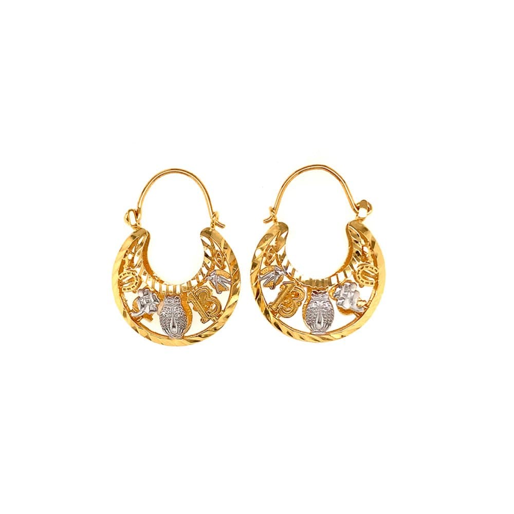 14K Elephant Earrings, 4.67 g