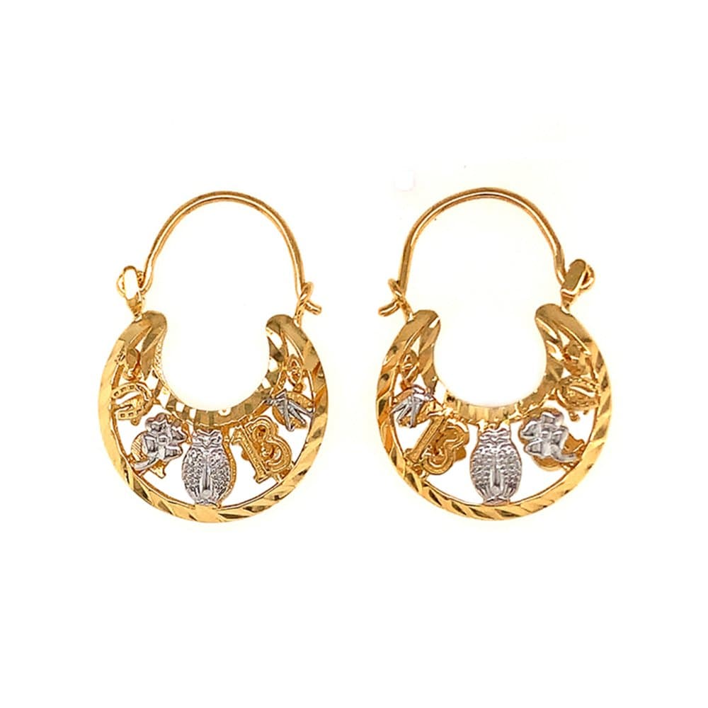 14K Elephant Earrings, 3.07 g