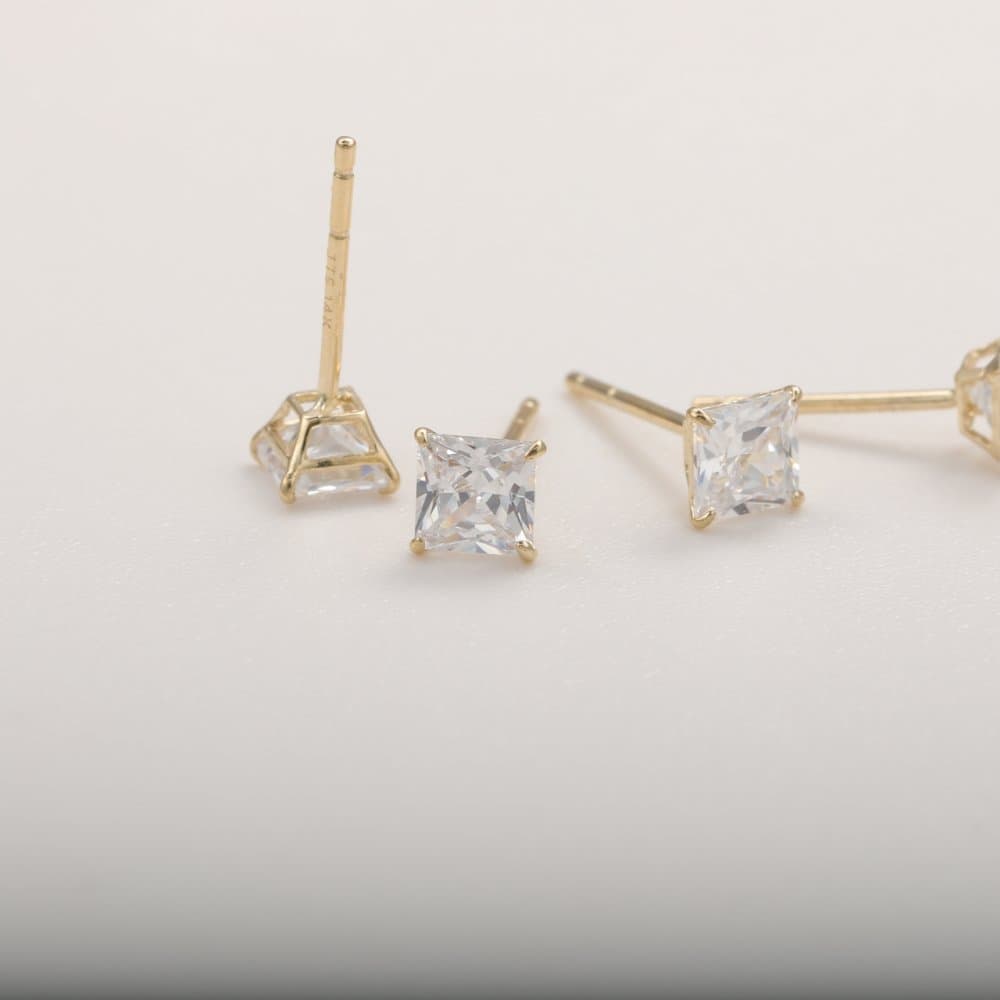 14K Basket Earrings